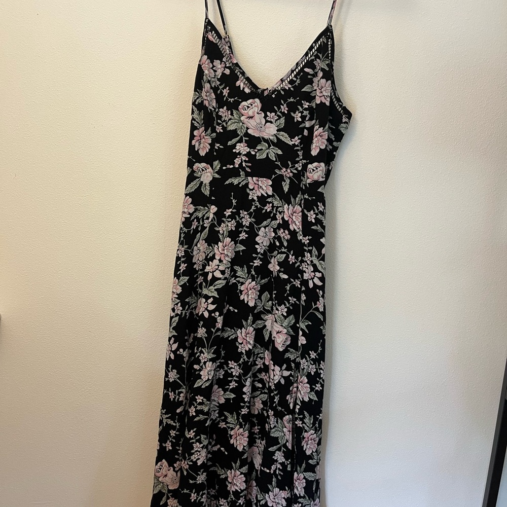 Floral Black and Pink Dress